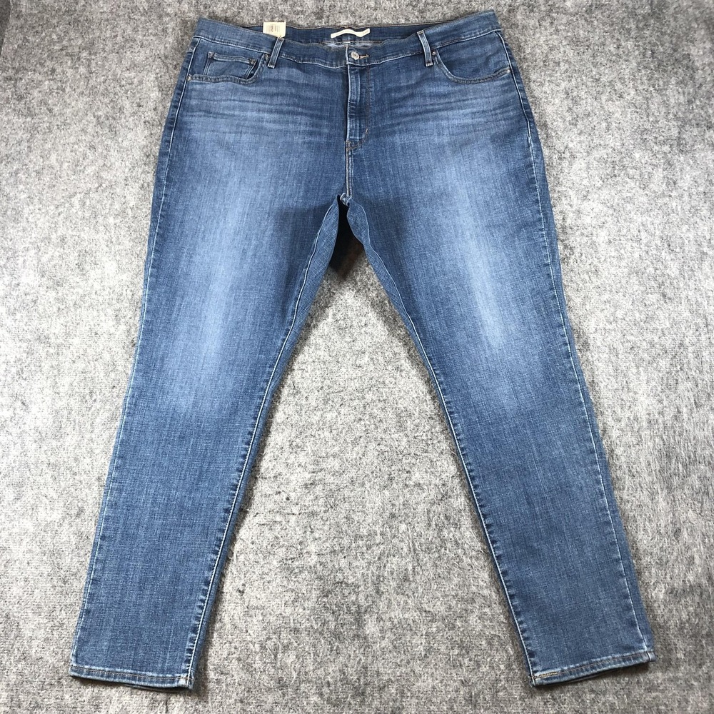 Levis 721 High Rise Skinny Jeans Womens 24W Blue Medium Wash Stretch Denim